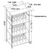 Стеллаж стержневой с прутьевыми разделителями для архивов и экспонатов живописи СППР-1